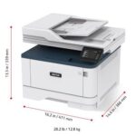 Abmessungen des Xerox® B305 Multifunktionsdruckers Xerox® B305 Multifunktionsdrucker, Dreiviertelansicht mit Abmessungen.